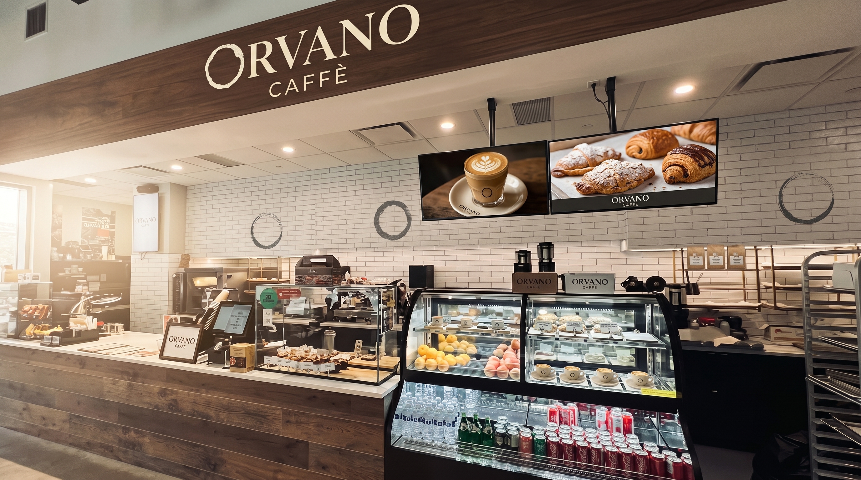 The ORVANO bar and pastry case