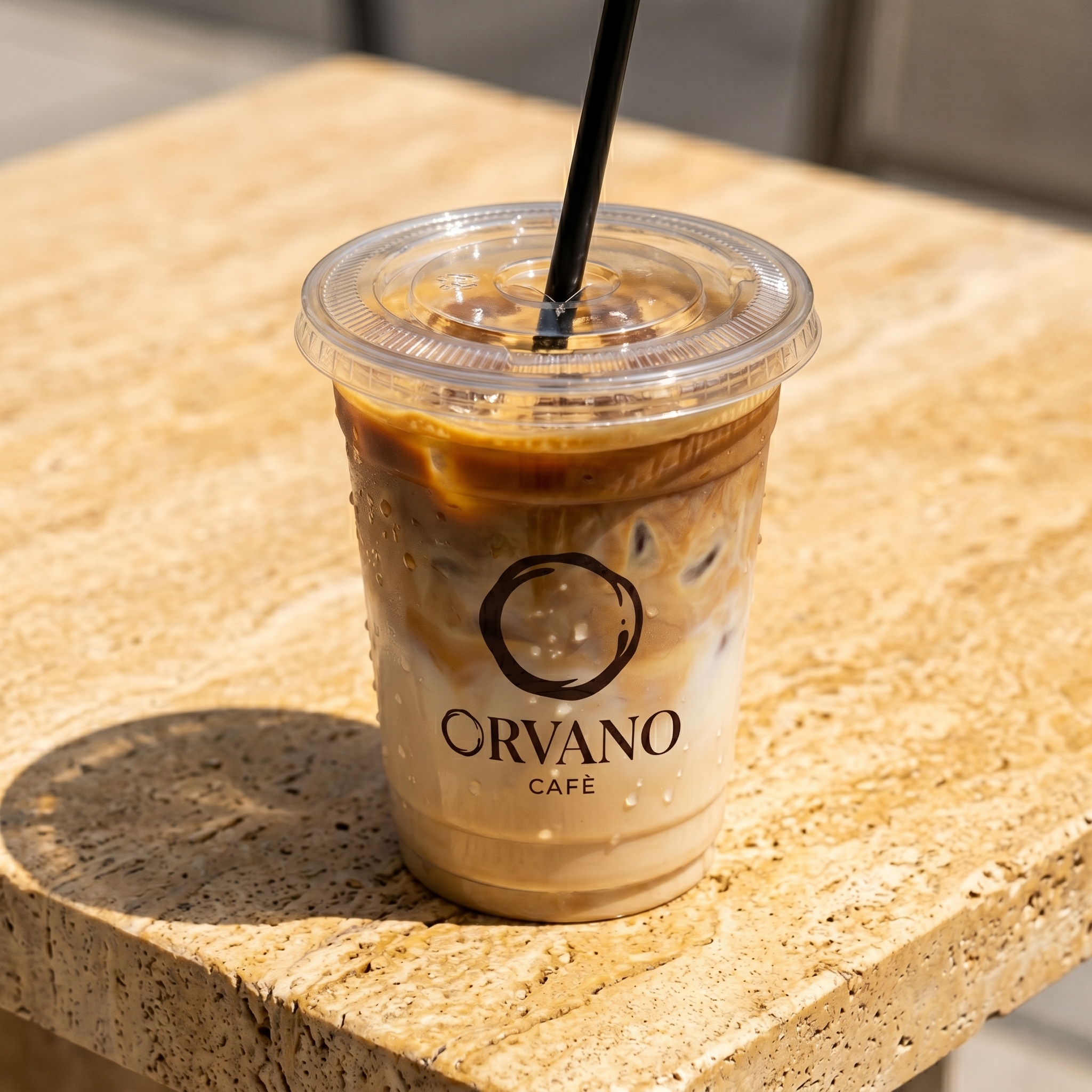 Branded ORVANO iced latte