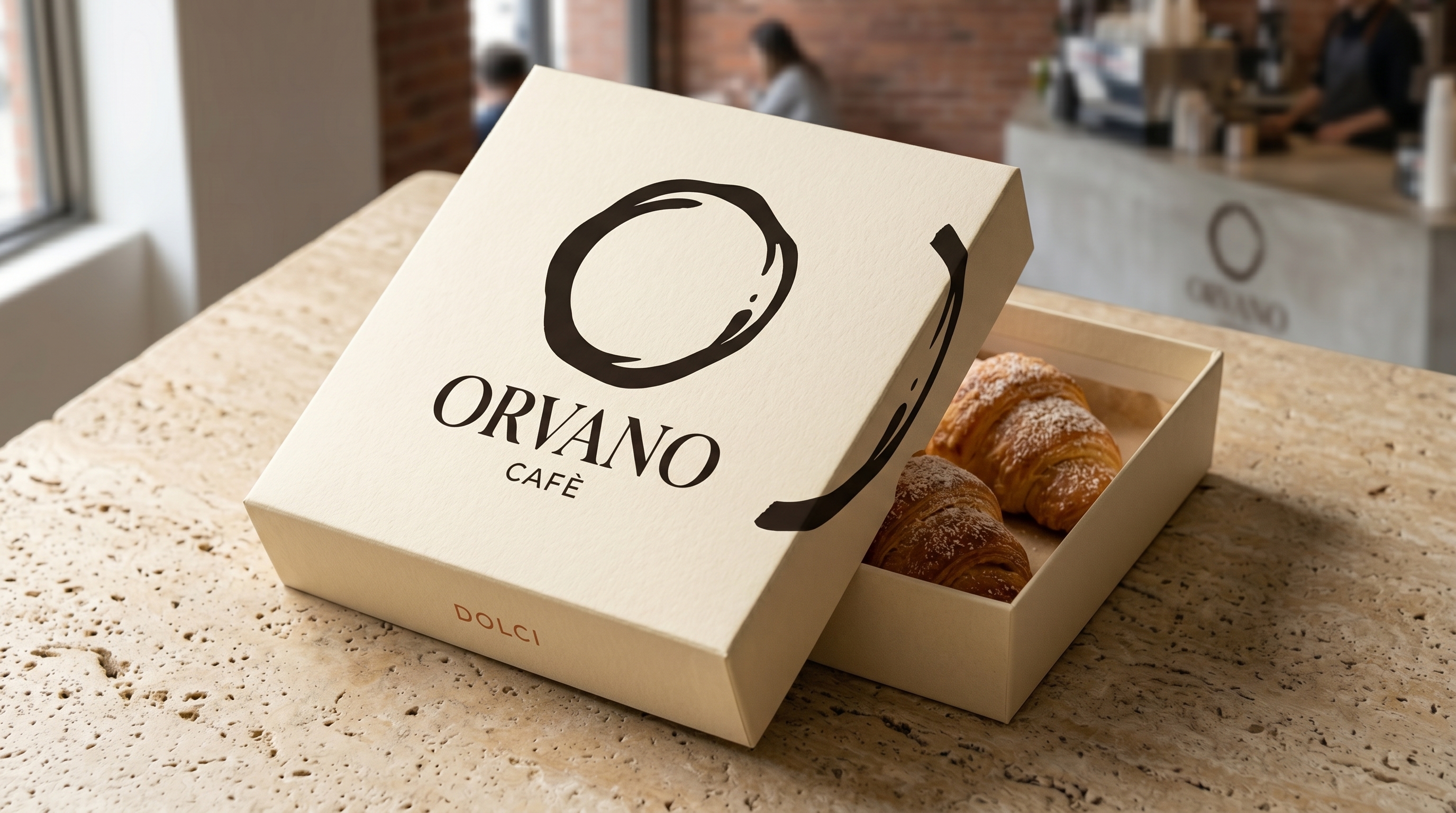 ORVANO Dolci pastry box with croissants