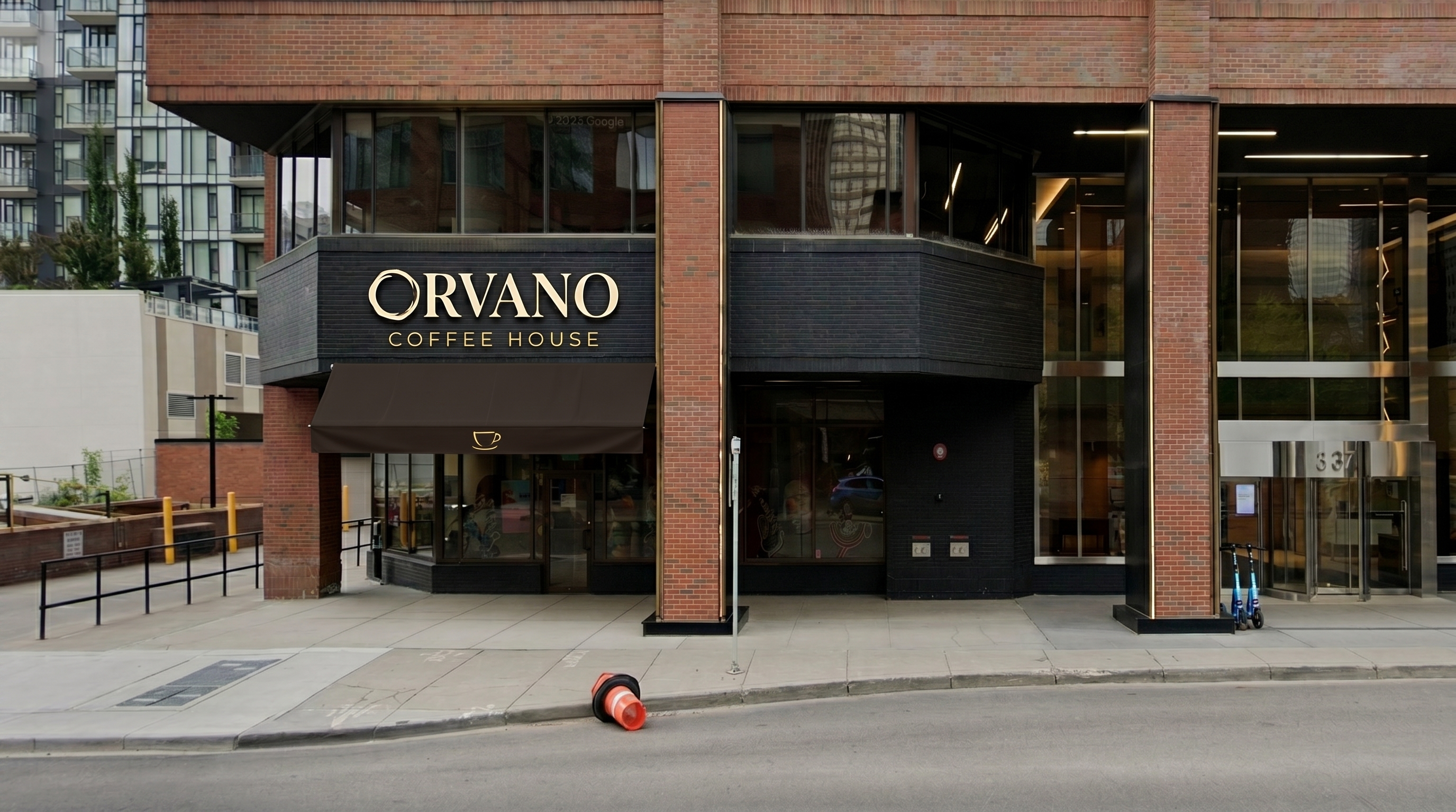 ORVANO Coffee House storefront on 11th Avenue SW, Calgary